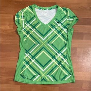 Nike Green Geometric Short Sleeve Tee